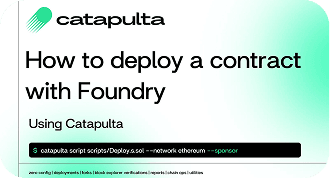 How to deploy a contract in Foundry using Catapulta?
